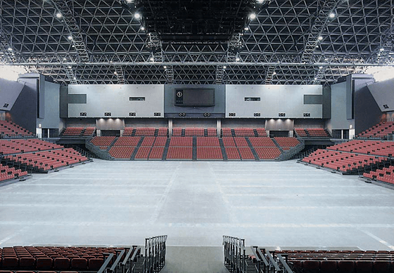 Photograph of Marine Messe Fukuoka (retractable seats for a multipurpose hall/arena)