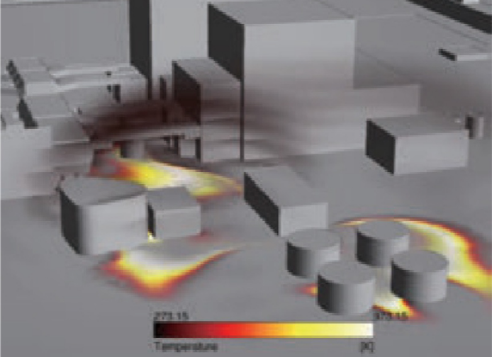 プラント内の爆発シミュレーション