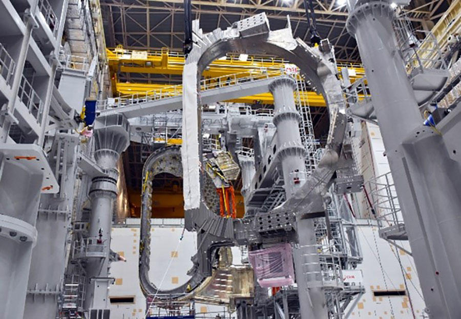  Installation at the reactor site (© ITER Organization)

