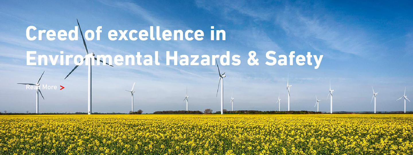 Creed of excellence in Environmental Hazards & Safety