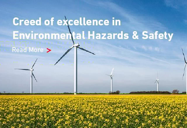 Creed of excellence in Environmental Hazards & Safety