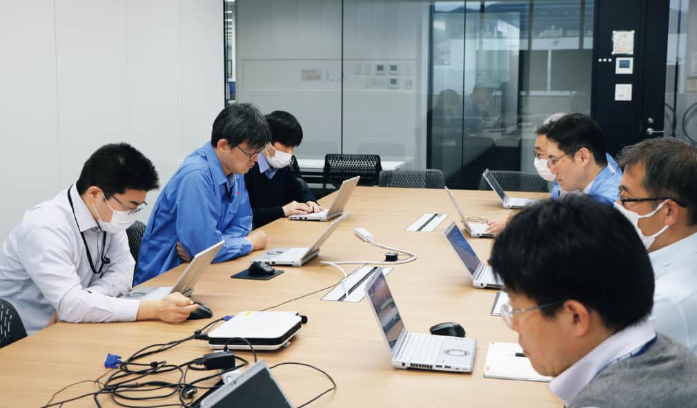 A development progress meeting