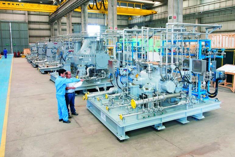 A packaging compressor skid in Brazil
