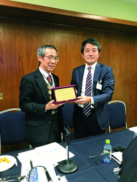 At Japanese chamber of commerce and industries in Rio de Janeiro, we presented an overview of our business and received an award