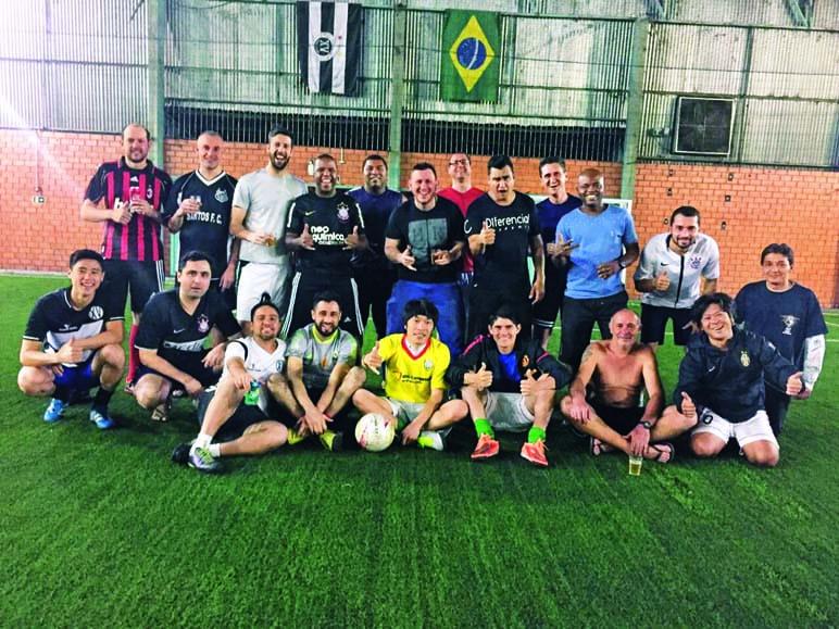 After finishing work, we often play futsal with employees of partner companies