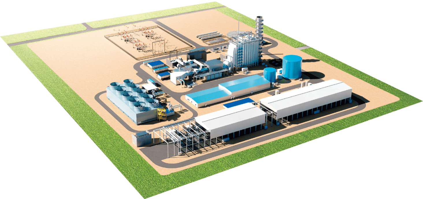 Illustration of energy storage and hydrogen power generation facilities