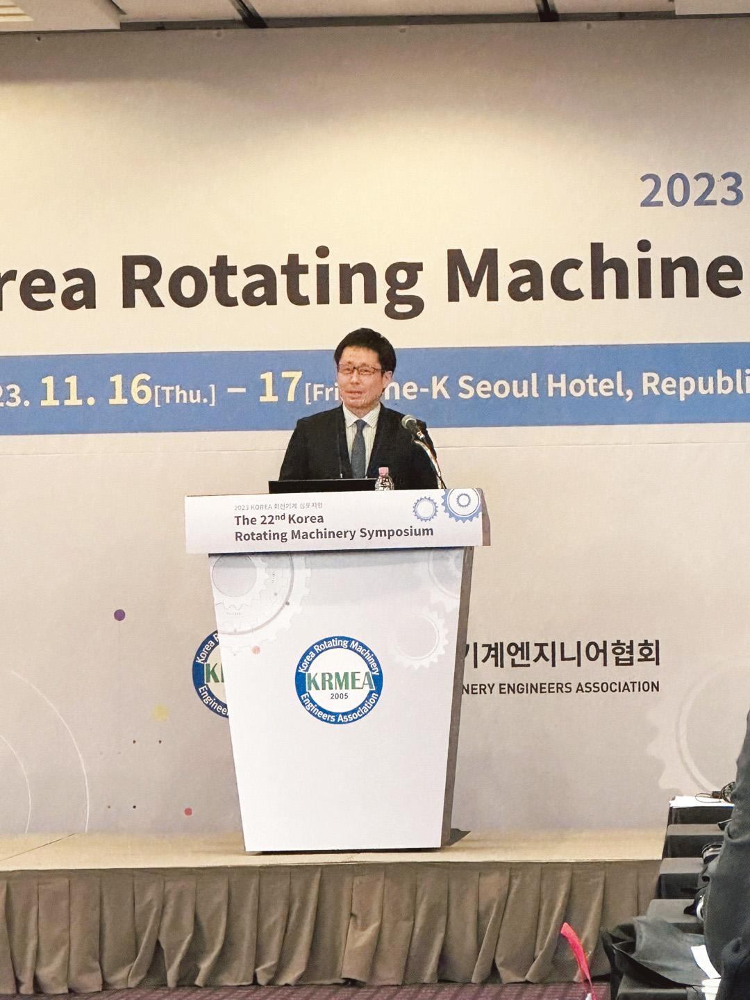 Oka giving a presentation
