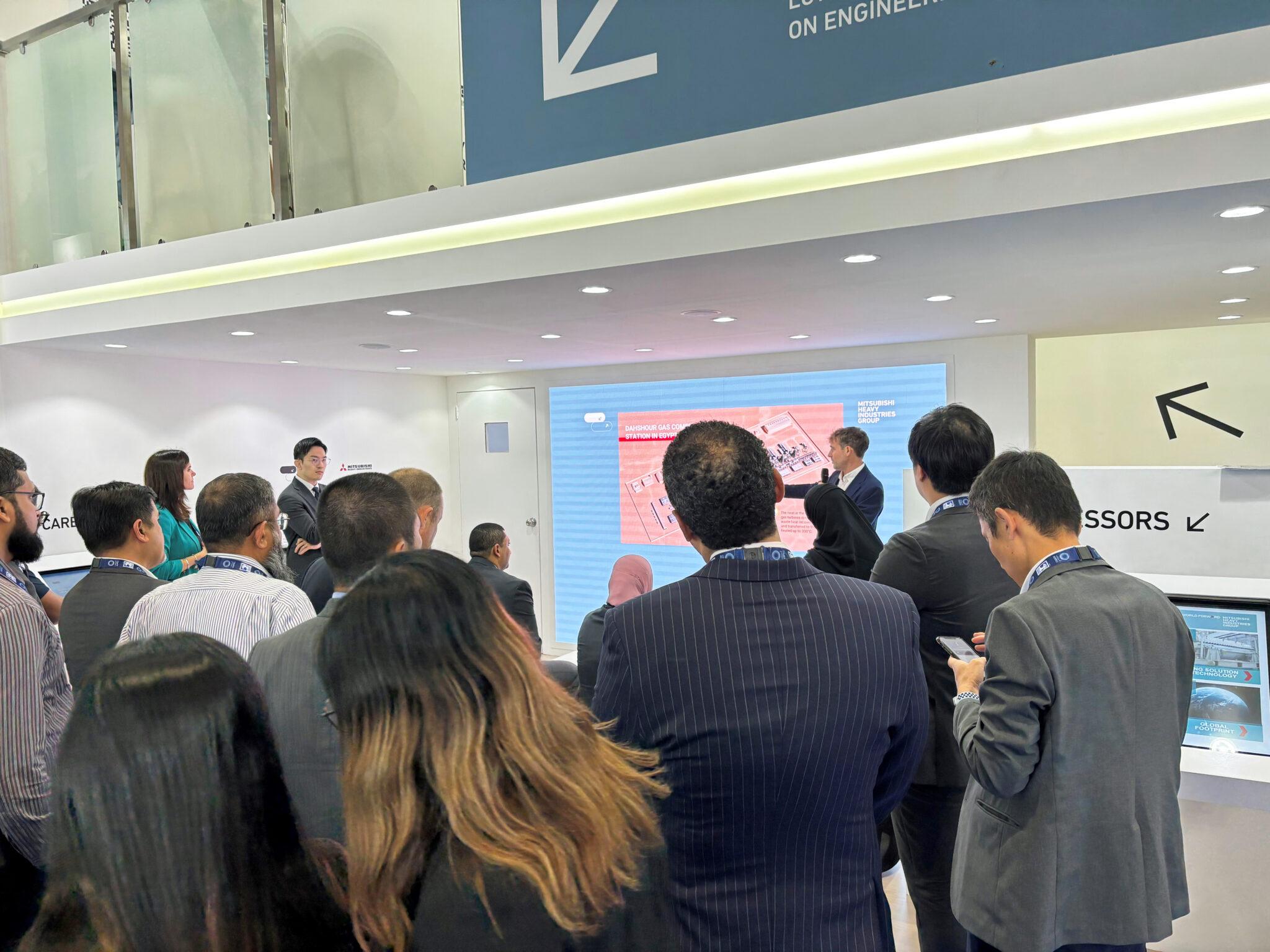 Presentation at MHI Group’s booth