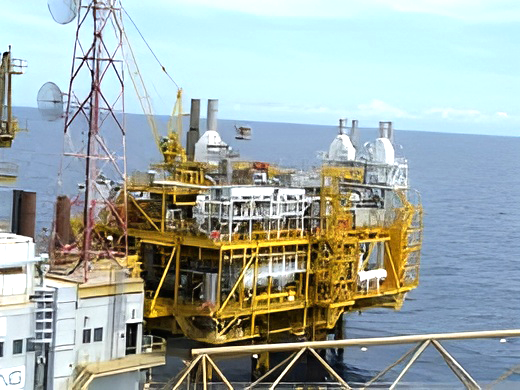 Offshore gas drilling facility