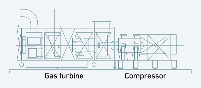 Wet gas compressor for offshore gas drilling facilities