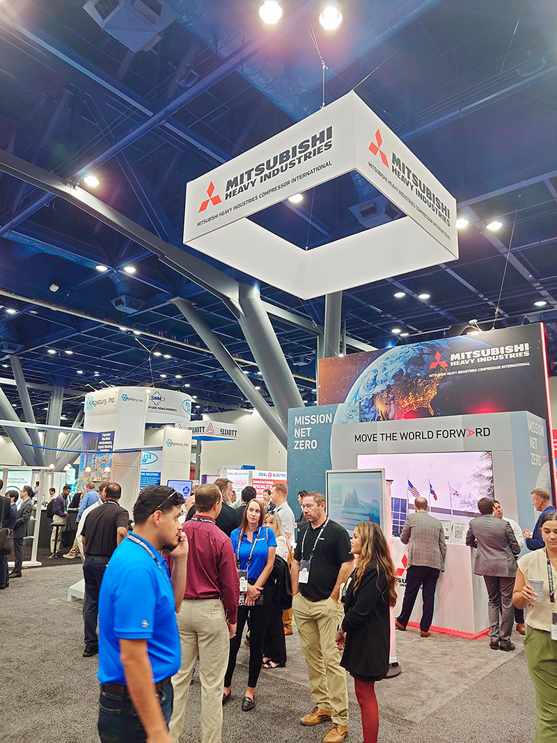 Participants gathered at the booth