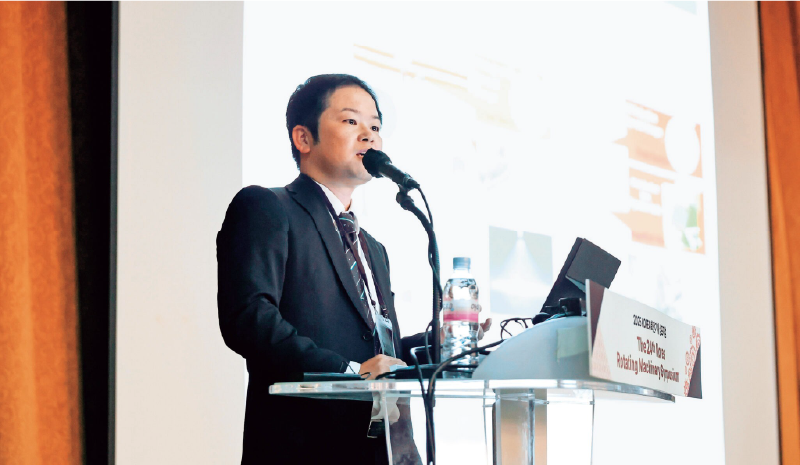 Mr. Yamada during his presentation
