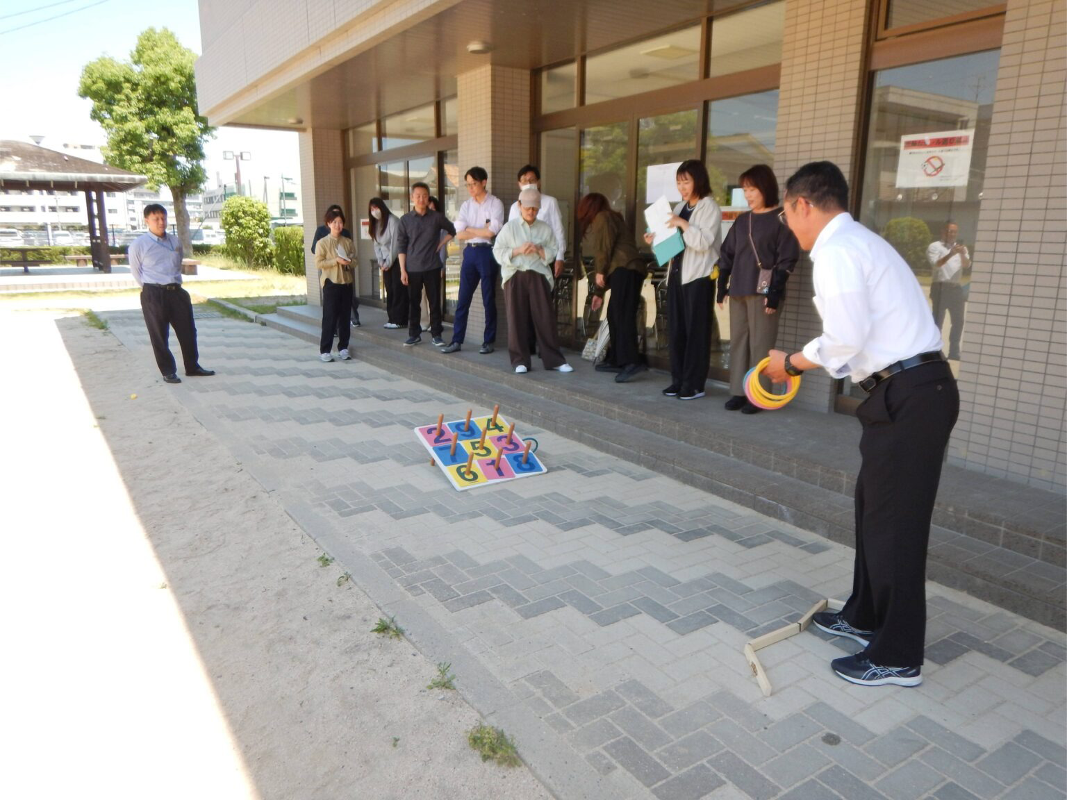 At the competition (Center Building, Hiroshima Area)