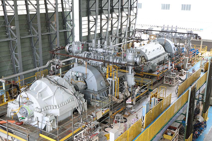 Turbomachinery for an Ethylene plant on MCO’s test stand in Hiroshima, Japan