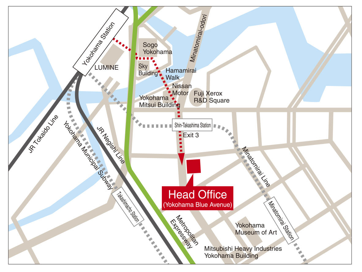 Map(Yokohama Head Office)