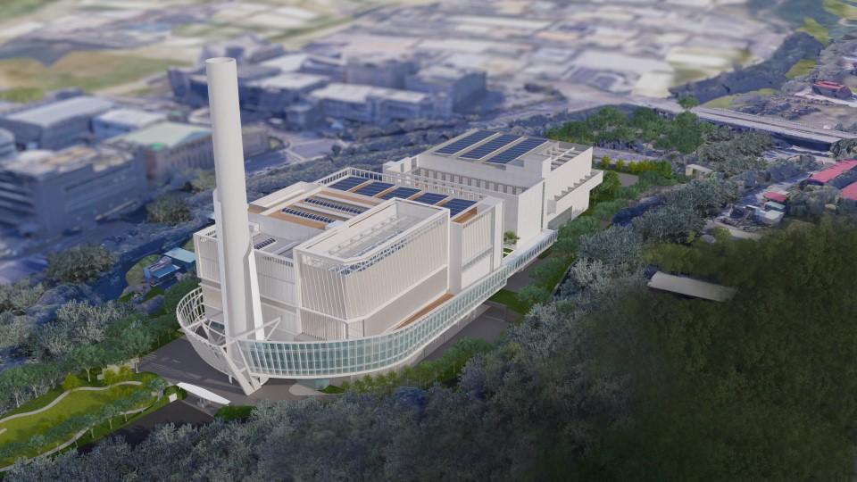 Rendering of the completed Taichung Wenshan Waste to Energy Plant provided by Onyx Ta-Ho Environmental Services Co., Ltd.