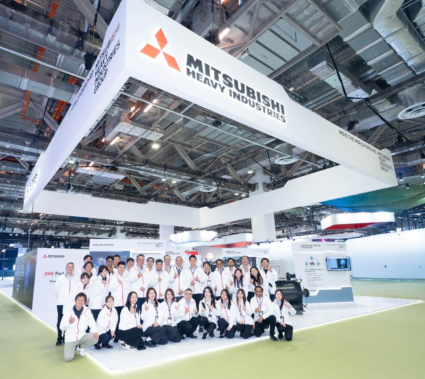 MHI-ESA and MHI teams at the Data Center World Asia 2026 exhibition booth