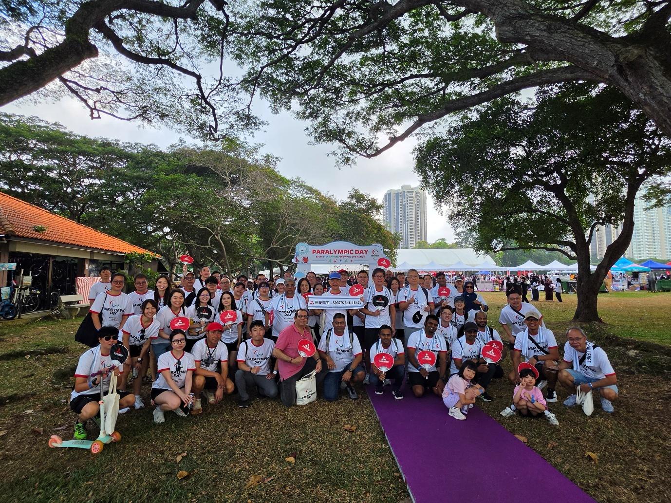 MHI Group colleagues and families at Singapore’s inaugural Paralympic Day Walk