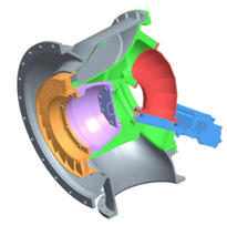 Cross-section view of VTI Turbocharger