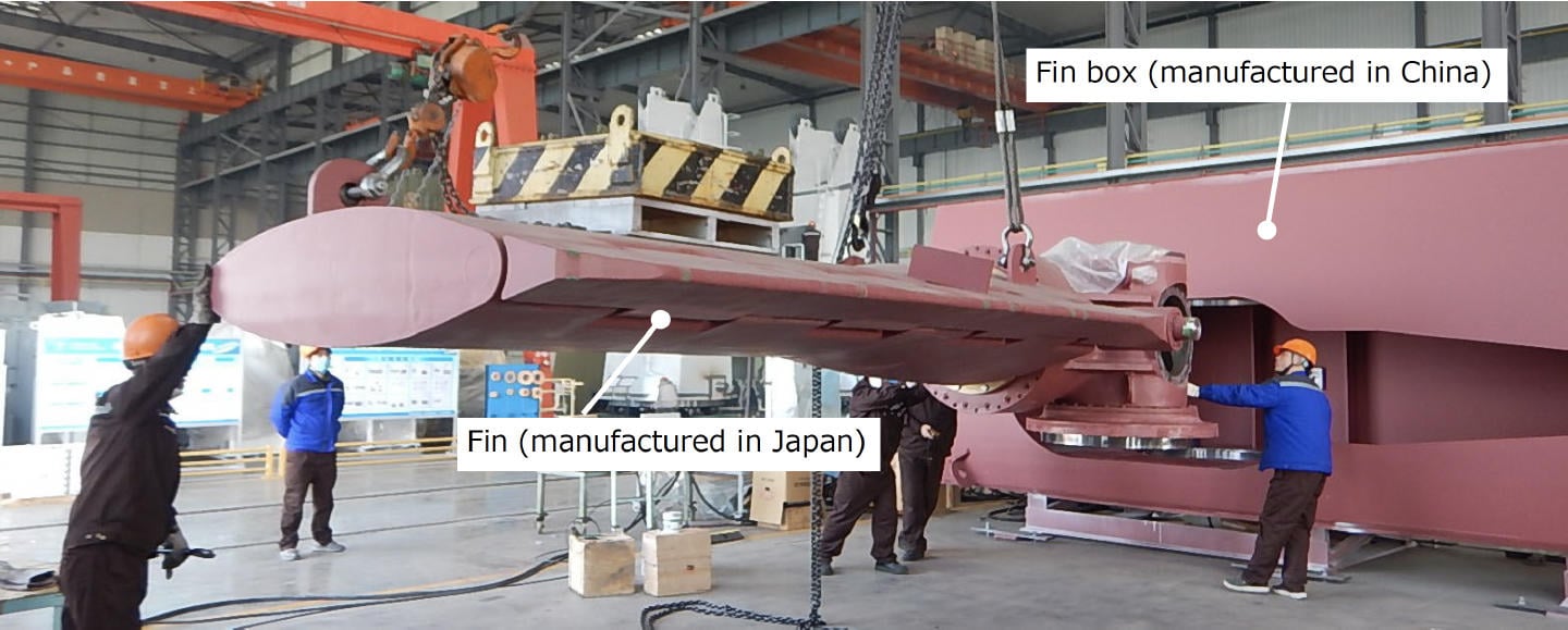 Fin stabilizer assembly operation scene