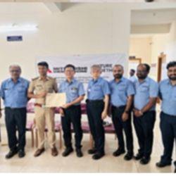 MVDE Provided the Chairs used by visitors society at Hebbal Police station
