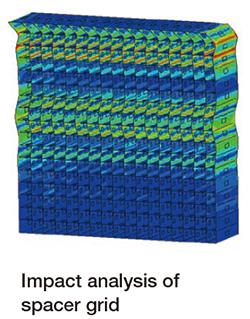 Impact analysis of spacer grid