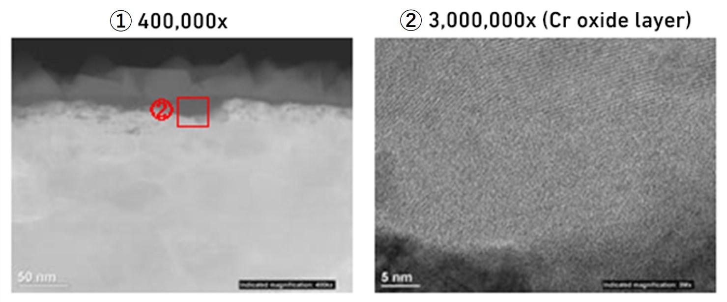 TEM observation of oxide film structure on piping material surface in zinc injection environment