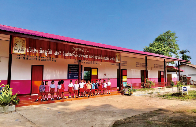 An elementary school building renovated with MACO assistance. A brighter school environment brings cheer to children and encourages children who might otherwise stay away to go to school. Thailand has around 40,000 public schools, but some are inadequate learning environments, lacking sufficient facilities and teaching materials. MACO has ongoing plans to assist schools depending on their individual needs. An elementary school building renovated with MACO assistance. A brighter school environment brings cheer to children and encourages children who might otherwise stay away to go to school. Thailand has around 40,000 public schools, but some are inadequate learning environments, lacking sufficient facilities and teaching materials. MACO has ongoing plans to assist schools depending on their individual needs.