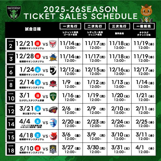 チケット発売日