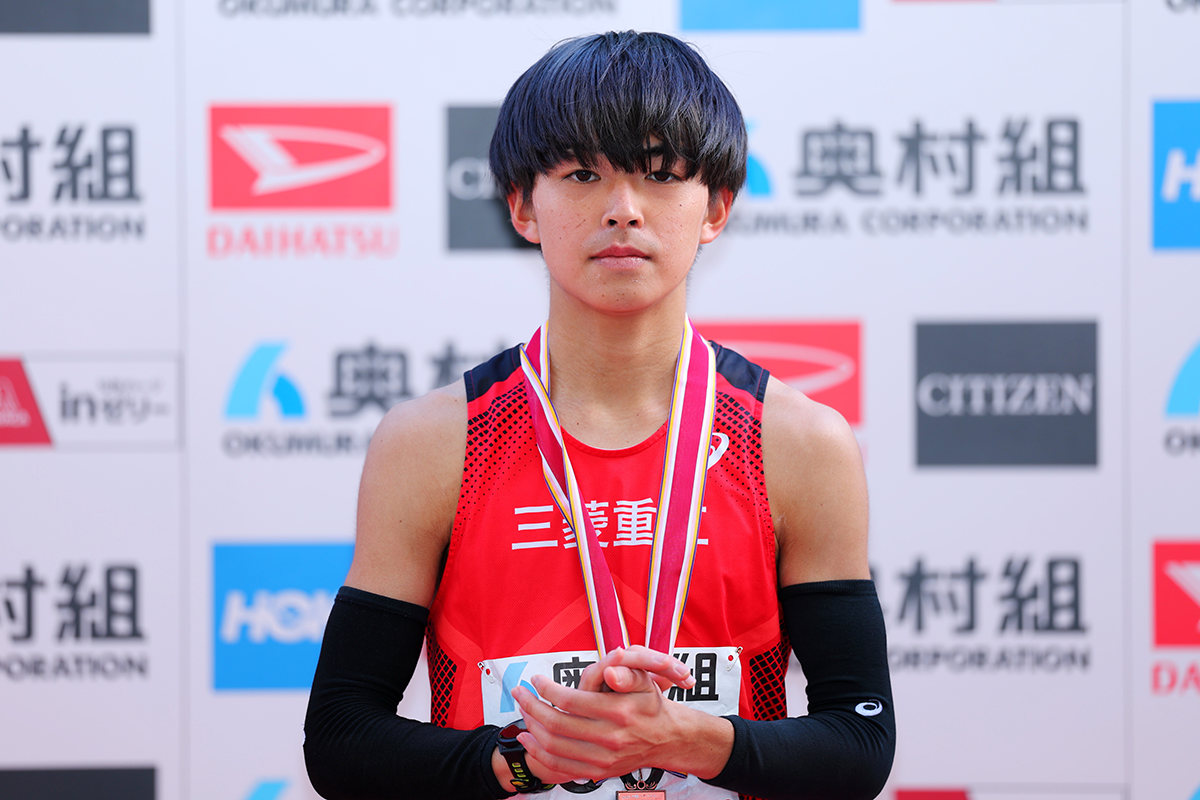 2025大阪ハーフマラソン 表彰式(守屋選手)