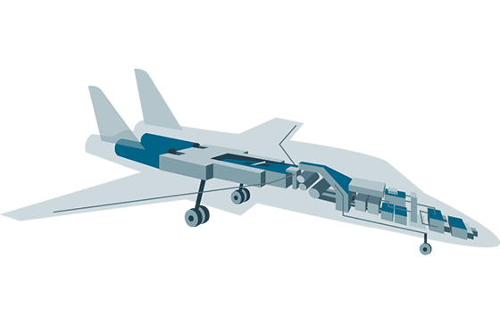 航空機の強度解析のイメージ