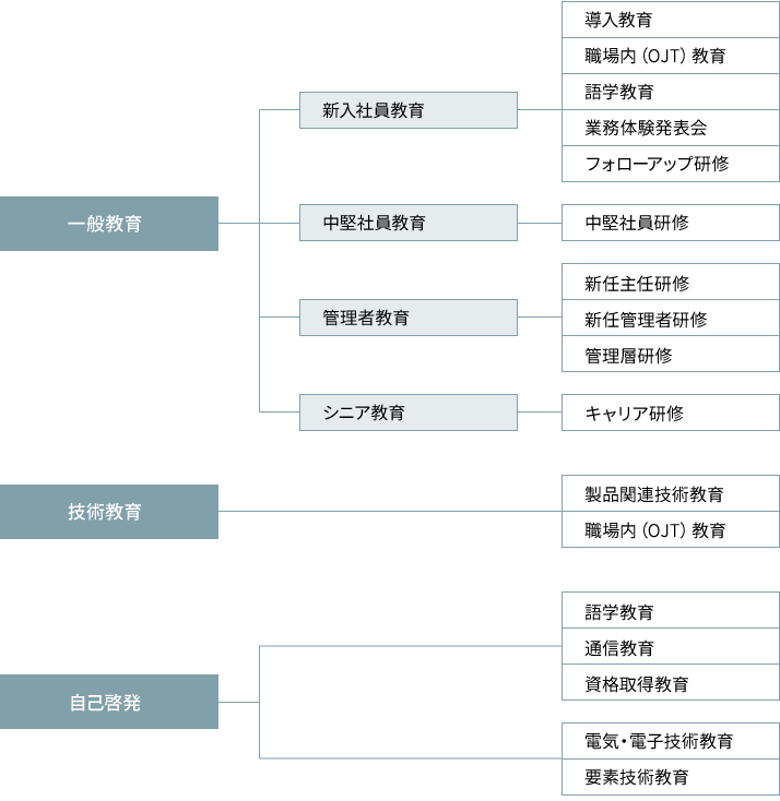 社員教育制度の図