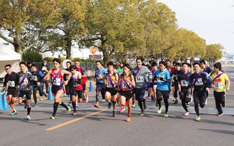 三菱広島駅伝大会が4年ぶりに開催