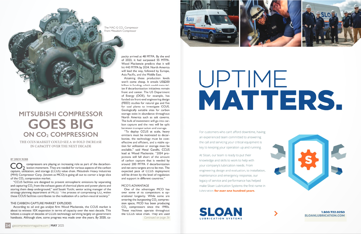 MCO Featured in Gas Compression Magazine
