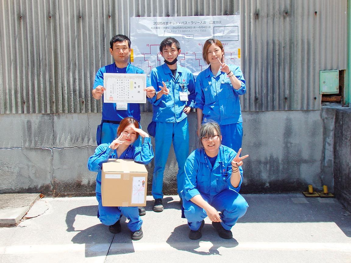 江波地区優勝　TEAM EIKA（テックササキ）の皆さん