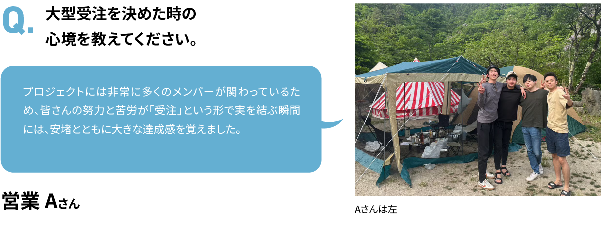 大型受注を決めた時の心境を教えてください。