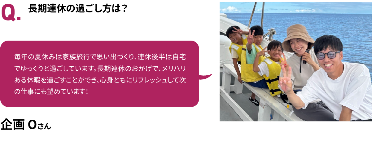 長期連休の過ごし方は？