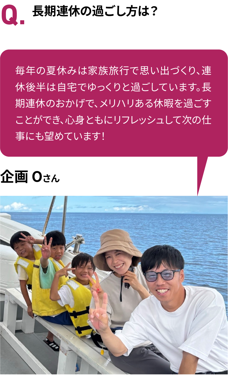 長期連休の過ごし方は？