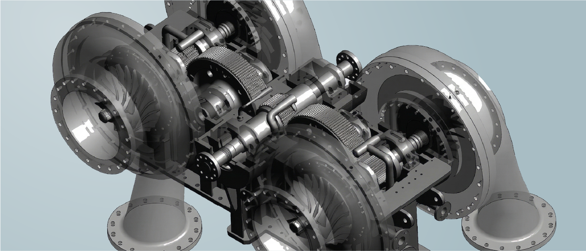 Double Flow Integrally Geared Compressor