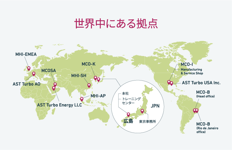 世界中にある拠点