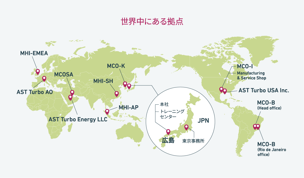 世界中にある拠点