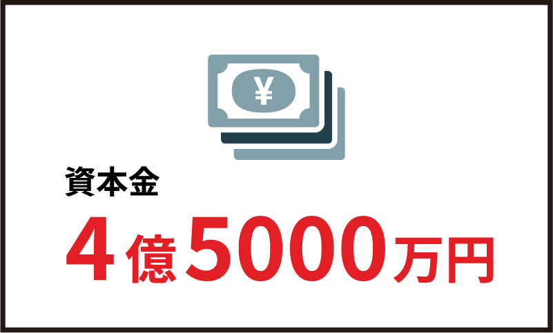 資本金 4億5000万円