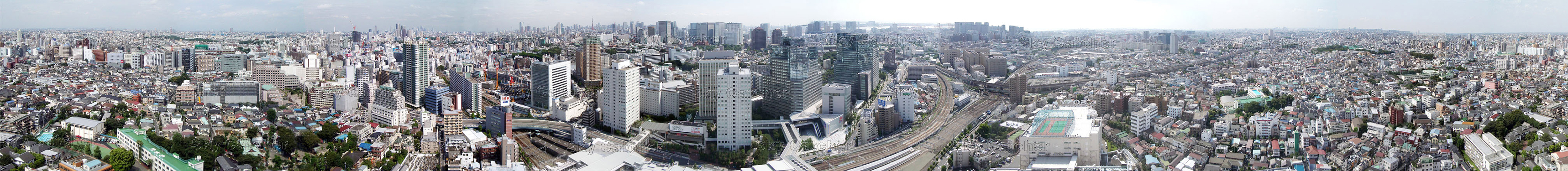 東京都ＪＲ大崎駅よりパノラマ（３６０度眺望）