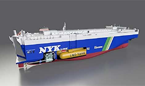 LNG燃料自動車運搬船用主機関