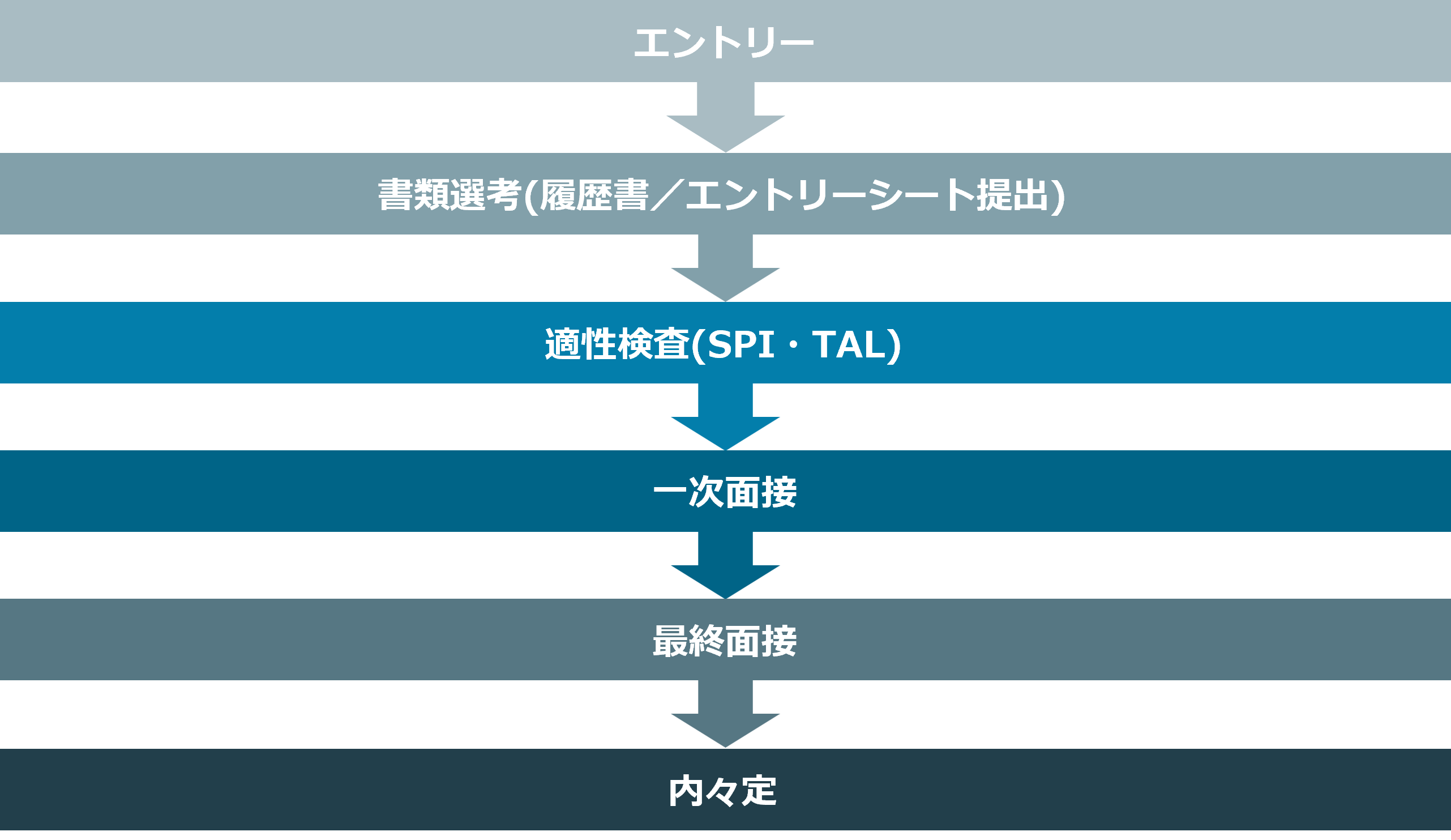 選考フロー図(新卒採用(大学・大学院・高等専門学校卒))