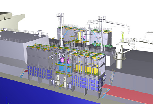 三菱造船自社設計のLNG MORV(Marine Open Rack Vaporizer)