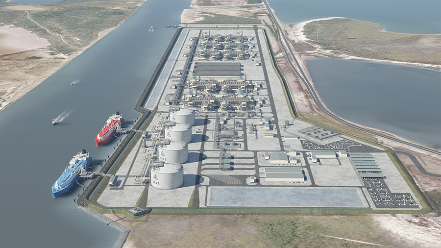 Rio Grande LNG project in the Port of Brownsville, Texas