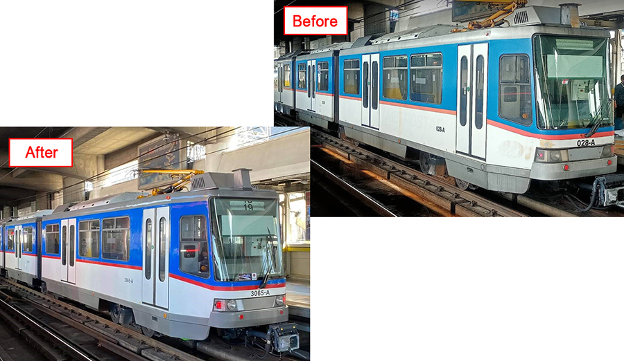 Overhaul of MRT-3 railway vehicles