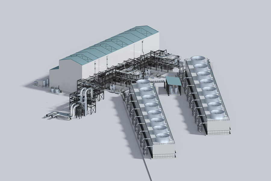 Conceptual Graphic Image of Geothermal Power Plant