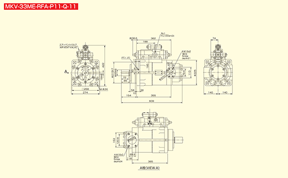 MKV-28MEの寸法図